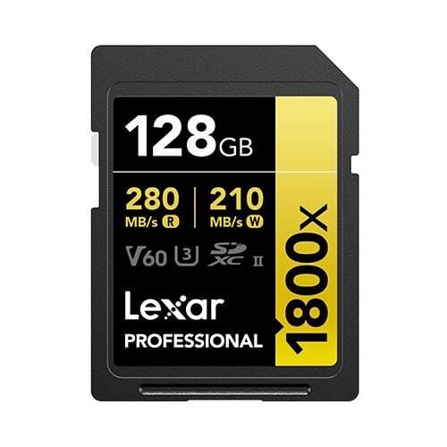 Lexar 128GB Professional 1800x UHS-II SDXC V60 Gold Hafıza Kartı