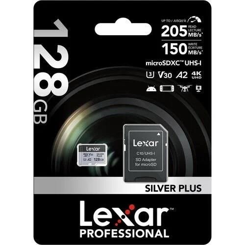 Lexar 128GB Professional Micro SD V30 Sılver Plus Hafıza Kartı