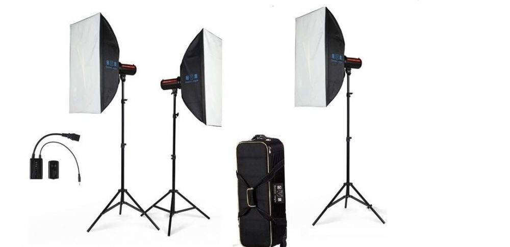 Golden Eagle FX400 400W 3 Lü Paraflaş Set Çantalı