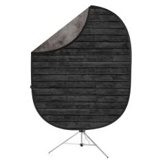 Savage (U.S.A) Gray/Dark Wood Collapsible Backdrop (Katlanabilir Fon)