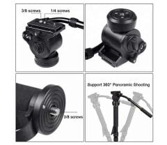 BF Pro 159 Alüminyum Ergonomik Kafa ve ayaklı Monopod