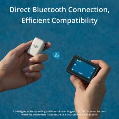 DJI Mic 2 Transmitter Dahili Mikrofonlu Kaydedici (Platinum White)