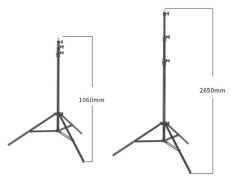 JINBEI JB-2600FP Adaptör ile 2.6m  Havalı Alüminyum Işık Standı