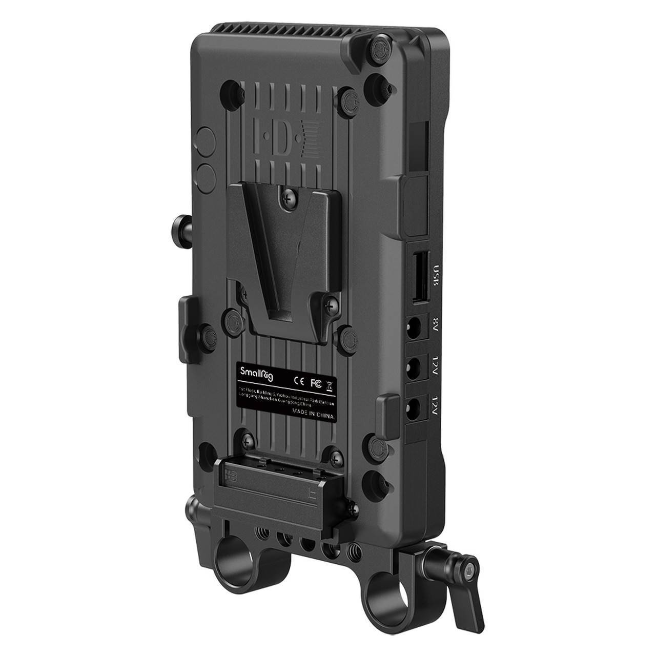 SmallRig V Montajlı Pil Adaptör Plakası, İkili 15mm Çubuk Kelepçesi ile 3058