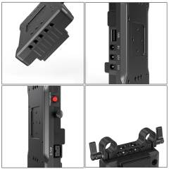 SmallRig V Montajlı Pil Adaptör Plakası, İkili 15mm Çubuk Kelepçesi ile 3058
