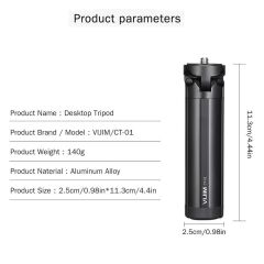 Ulanzi Vijim CT-01 Masaüstü Metal Tripod Vlog Grip