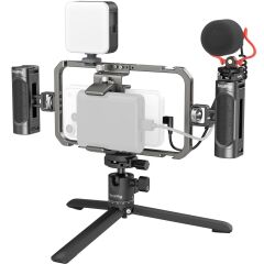 SmallRig 3384D Hepsi Bir Arada Video Kiti Ses ve Aydınlatma Sistemiyle Akıllı Telefon Kullanıcıları İçin