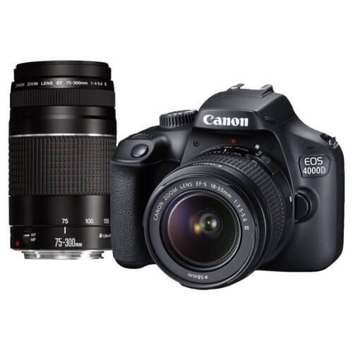 Canon EOS 4000D 18-55mm DC III + 75-300mm Kit