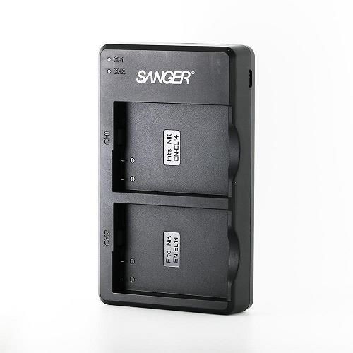 Sanger EN-EL14 Nikon Uyumlu İkili USB Şarj Aleti