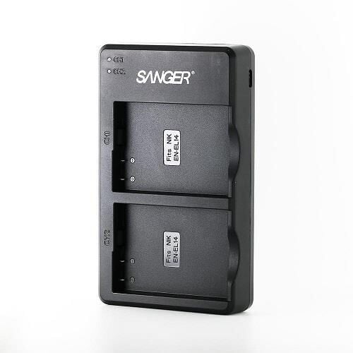 Sanger EN-EL14 Nikon Uyumlu İkili USB Şarj Aleti