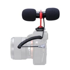 Ulanzi Sairen T Mic Çift Kafalı Shotgun Mikrofon