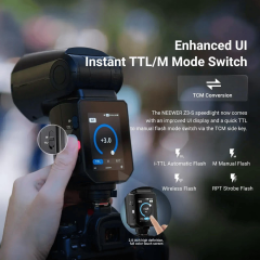Neewer Z3R-N Nikon Uyumlu 100W Yuvarlak Kafa Akülü Tepe Flaşı
