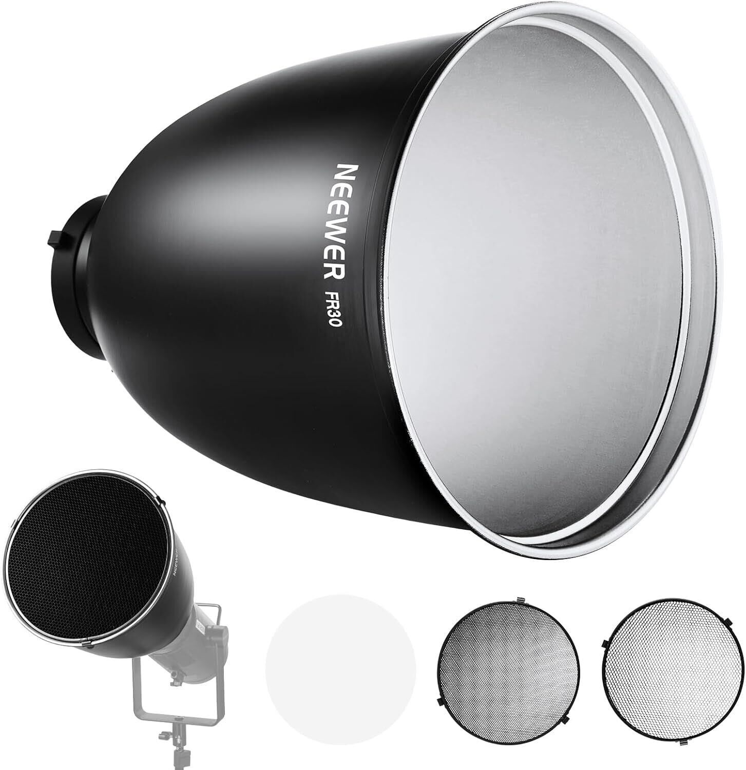 NEEWER FR30 11.6'' 29.5cm Deep Focus Reflektör ve Petek Seti