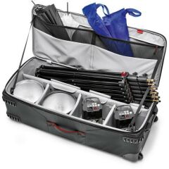 Manfrotto Pro-Light Rolling Lighting Gear Organizer V2 (Büyük, Siyah)