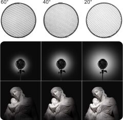 NEEWER 7 İnç Reflektör ve 20°/40°/60° Petek Izgara Seti