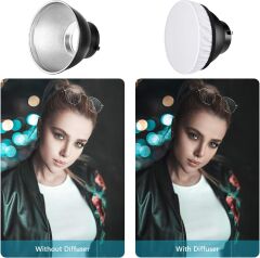 NEEWER 7 İnç Reflektör ve 20°/40°/60° Petek Izgara Seti