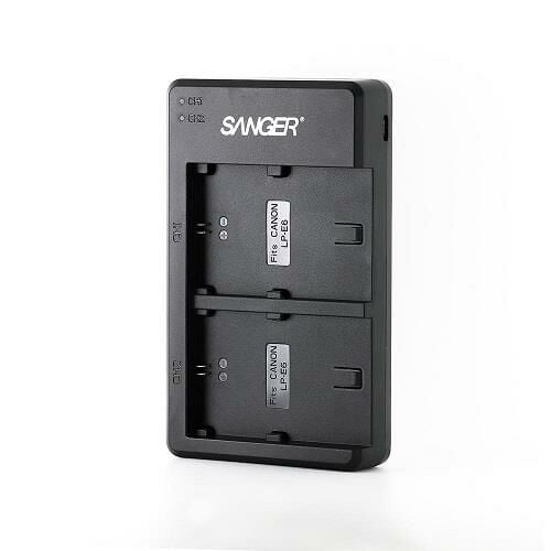 Sanger LP-E6 Canon Uyumlu İkili USB Şarj Aleti