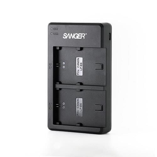 Sanger LP-E6 Canon Uyumlu İkili USB Şarj Aleti
