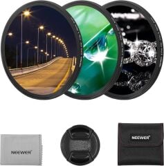 NEEWER 82mm 3'lü Yıldız Filtre Kiti (4, 6, 8 Noktalı)