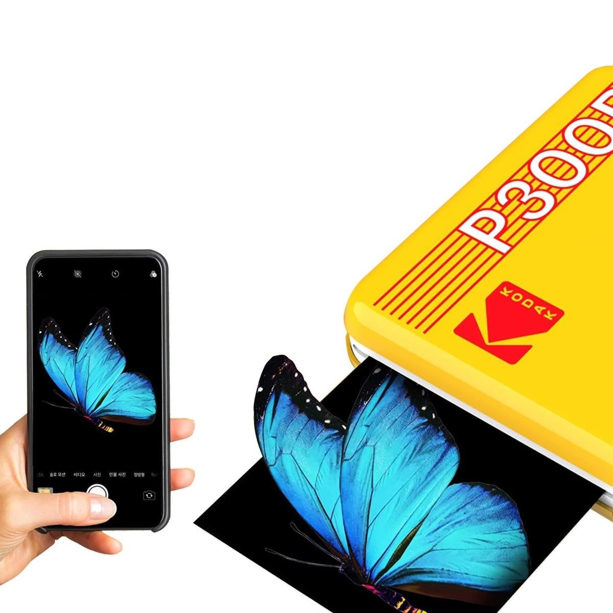 Kodak Mini 3 Retro - Taşınabilir Fotoğraf Yazıcısı( Kare 8x8cm Baskı - Sarı )