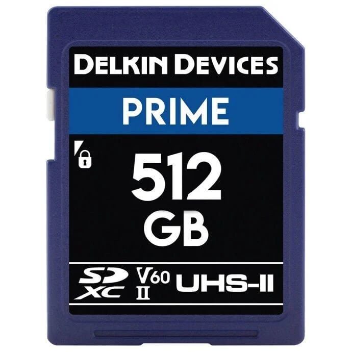 Delkin Prime 512GB SD UHS-II 1900X V60 Hafıza Kartı (Okuma:280 - Yazma:150)