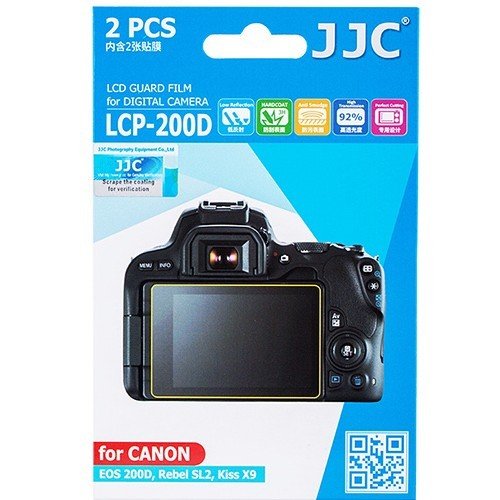JJC LCP-200D LCD Ekran Koruyucu Film 2'li Paket (Canon 200D, 250D, RP)