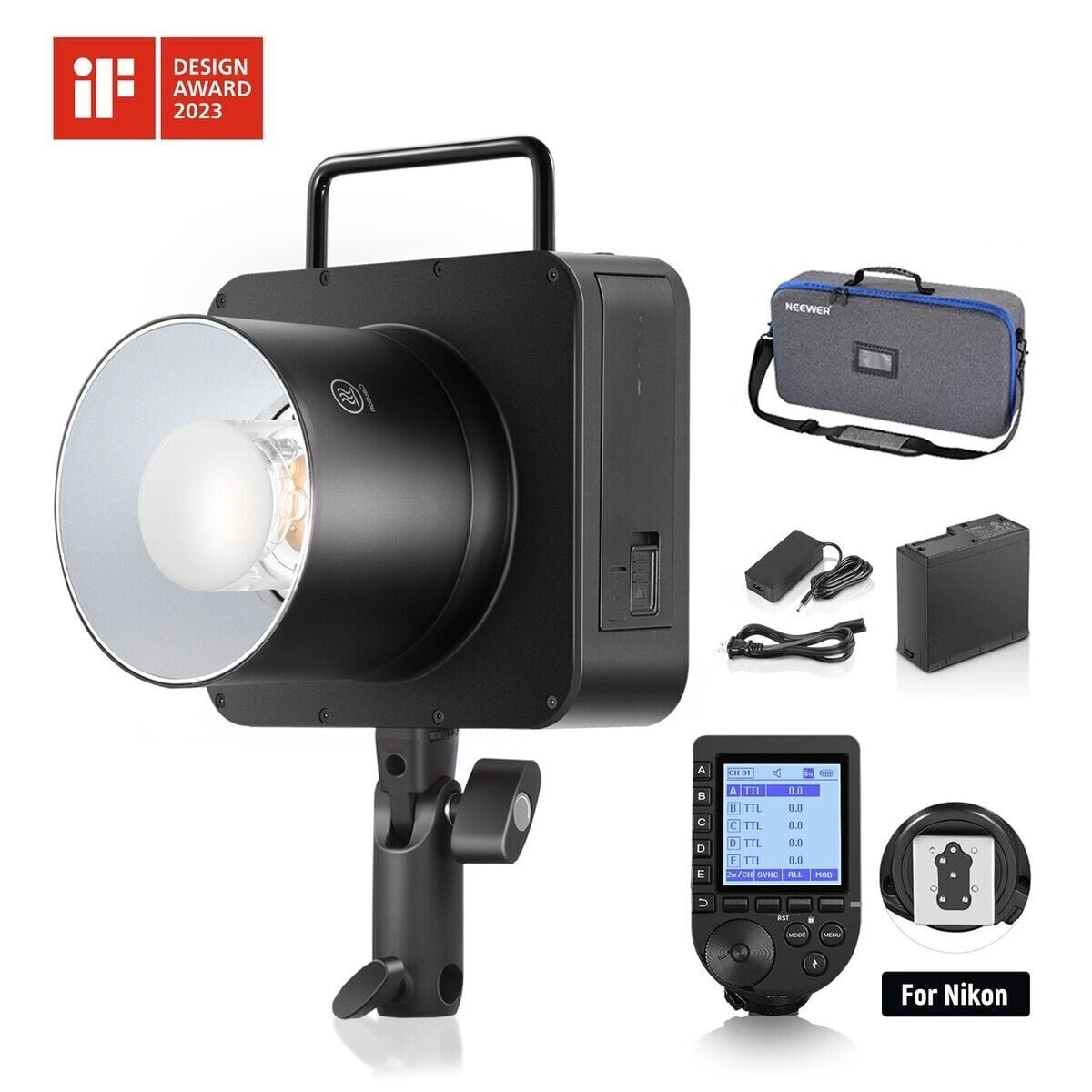 Neewer Q4 400W Akülü Flaş + QPRO-N Tetikleyici