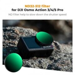 K&F NANO-X ND32-512 DJI Osmo Action 5 / 4 / 3 ile Uyumlu Filtre