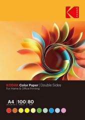 Kodak A4 Renkli Fotokopi Kağıdı 80gr-100 Ad.- Karışık 10 Renk