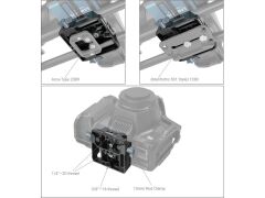 SmallRig 3357 Çift 15mm Çubuk Kelepçeli Evrensel Taban Plakası Baseplate