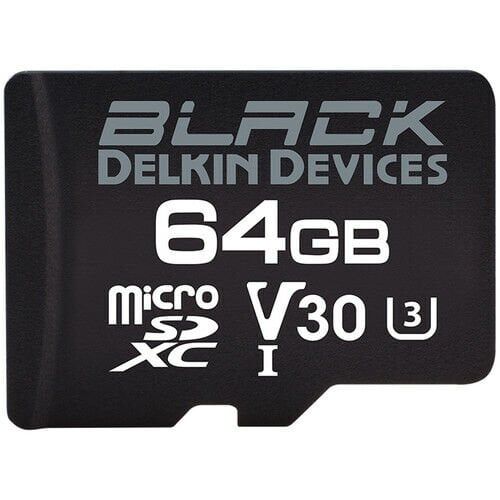 Delkin 64GB Micro SD UHS-I V30  Black Hafıza Kartı