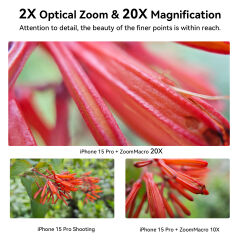 Apexel 10x-20x Ayarlanabilir Zoom Macro Lens