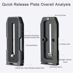 UURig R020 Arca-Swiss Universal Quick Release Plate