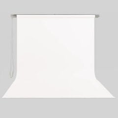 Stil Fon 270cm x 300cm Sonsuz Beyaz Fon Perdesi Seti