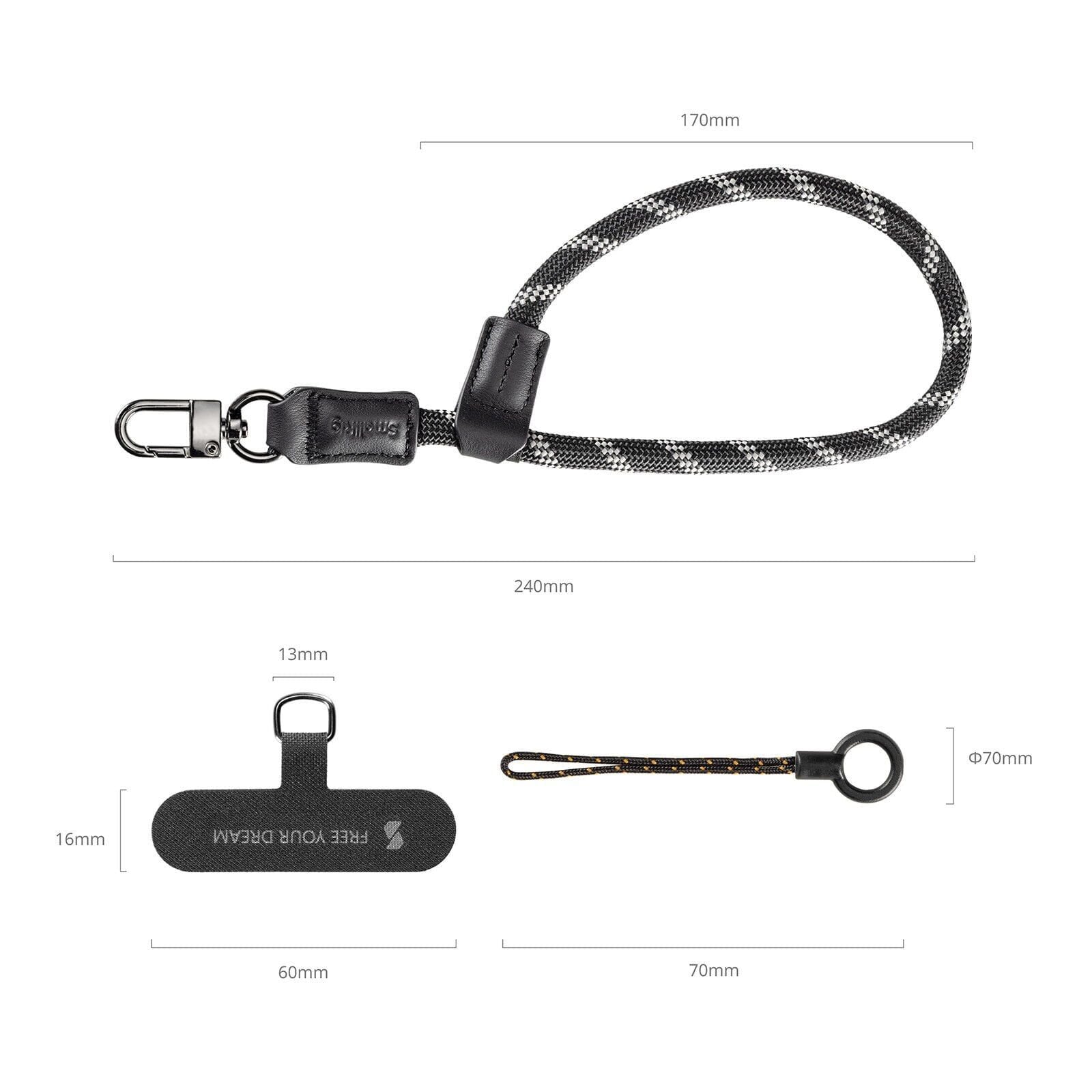SmallRig 4990 FilMov Telefon Bileklik Kayışı (Siyah)