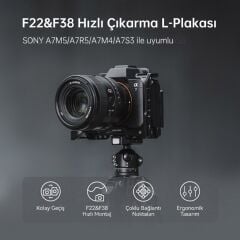 FALCAM F22 F38 Quick Release L Bracket A7M4 A7S3 A7R5 Uyumlu Kamera L Braketi Siyah - C00B2976B