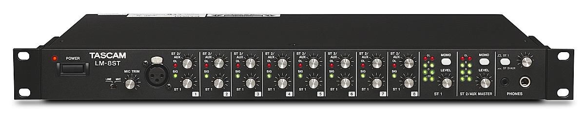 Tascam LM-8ST 8 Kanallı Stereo Rack Tipi Mikser