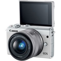 Canon Eos M100 15-45mm IS STM Aynasız Fotoğraf Makinesi (Beyaz)