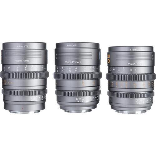 Sirui VP-1 Vision Prime T1.4 Full-Frame Multi-Mount Cine 3'lü Lens Kit