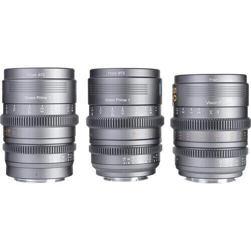 Sirui VP-1 Vision Prime T1.4 Full-Frame Multi-Mount Cine 3'lü Lens Kit