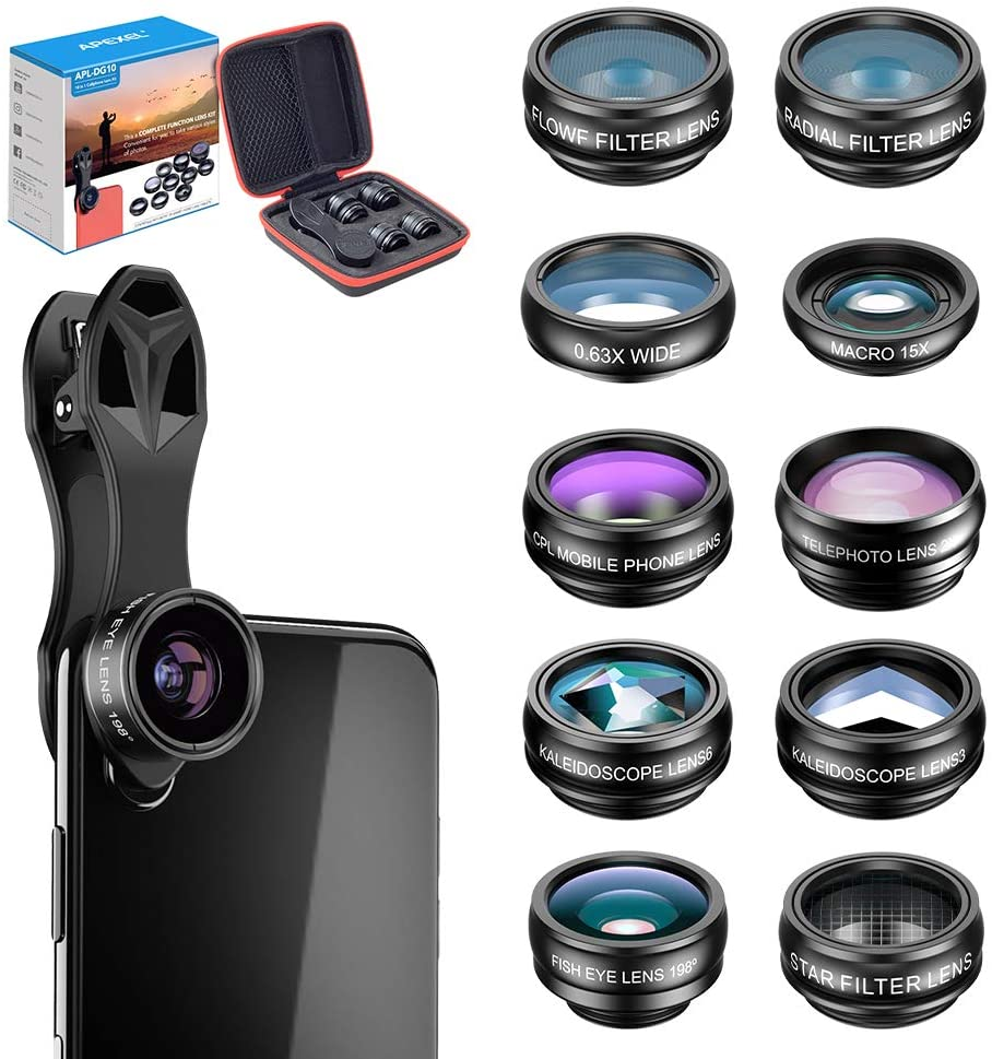 Apexel 10'u 1 Arada Telefon Lens Kiti