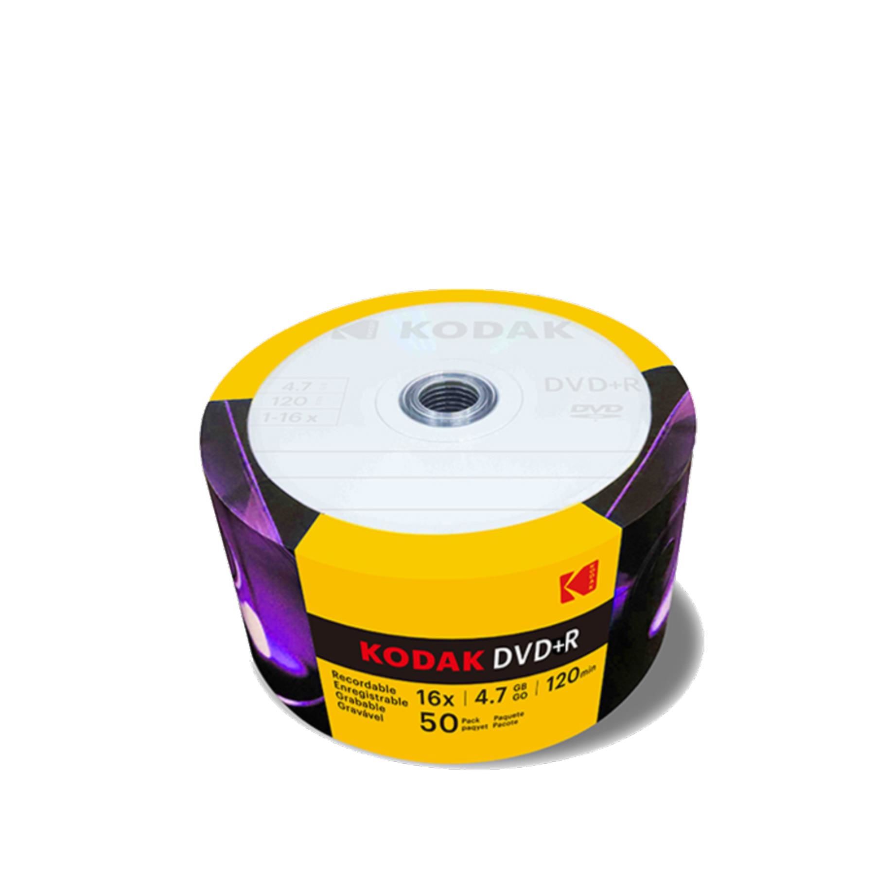 Kodak 4.7GB 16x Yazılabilir Boş DVD+R Medya - 50'li Paket