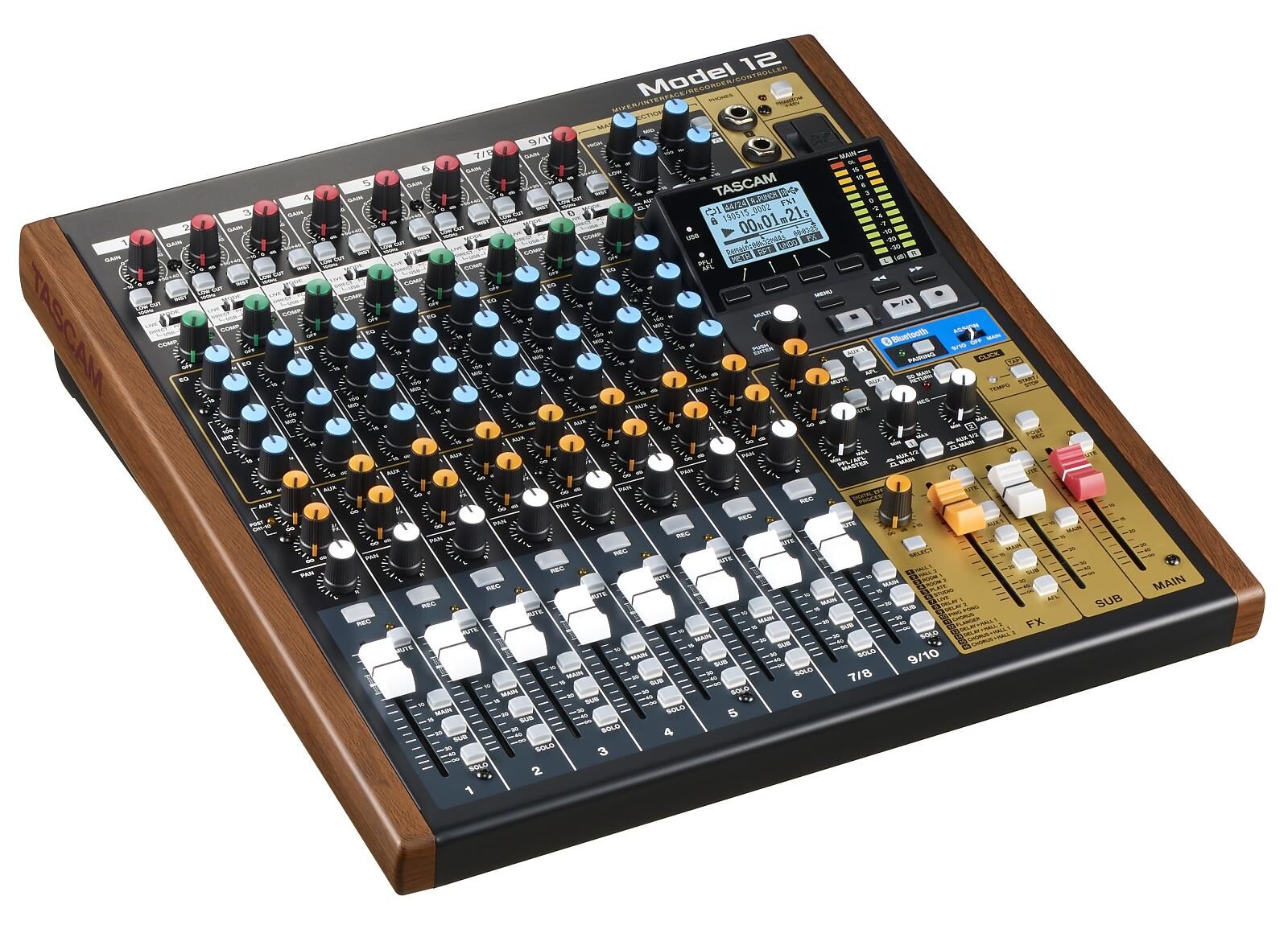 Tascam MODEL12 10 Kanal Analog Mikser & 12 Kanal Digital Kayıt Mikseri