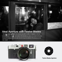 7artisans 50mm F1.1 Fixed Lens (Leica M-mount) Siyah