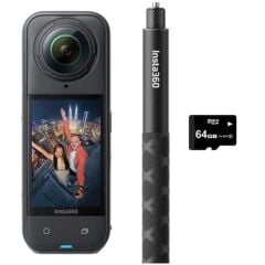 Insta360 X5 + 114cm Selfie Stick + 64GB MicroSDXC Hafıza Kartı