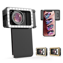 Apexel M15 Dolgu Işıklı Makro Lens