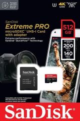 SanDisk 512GB Extreme Pro MicroSDXC Hafıza Kartı (200mb/s)