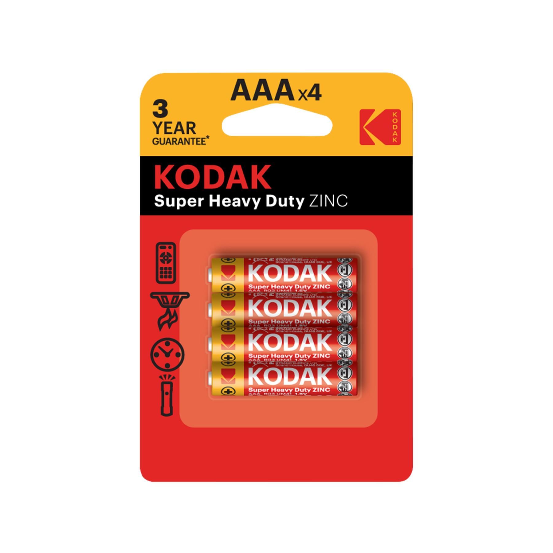 Kodak 4 Adet Blisterli Çinko Karbon İnce Pil-AAA