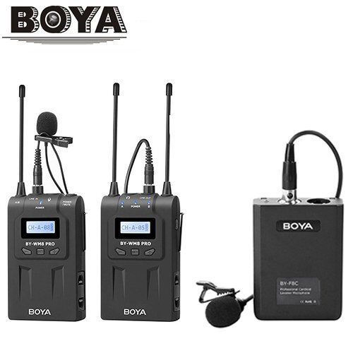 Boya Kablosuz Akustik Vokal Cardioid Yaka Mikrofonu Seti