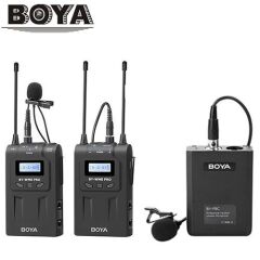 Boya Kablosuz Akustik Vokal Cardioid Yaka Mikrofonu Seti